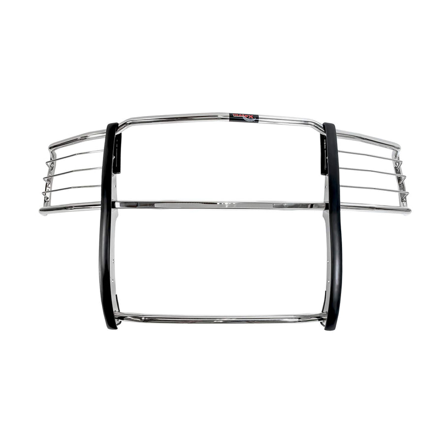 Grille Guard TrailFX E0033S with Brush Guard for Chevrolet Silverado 1500 2014-2018 Polished Stainless Steel 1-Piece Grill Guard