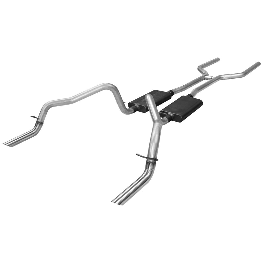 Flowmaster American Thunder 17149 Crossmember-Back 2.5 Inch Aluminized Steel Exhaust Kit Compatible with 1970-1974 Chevy Camaro and Pontiac Firebird with V8 engine