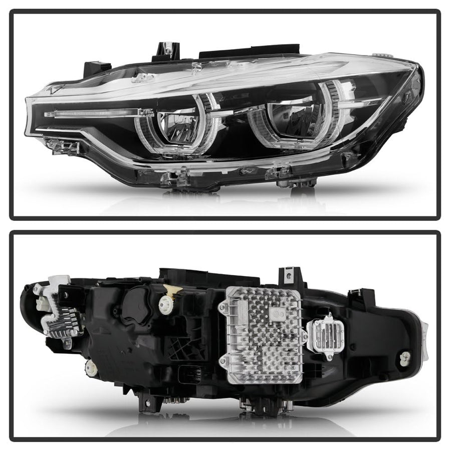 BMW F30 3 Series Spyder (Xtune) 4Dr 12-15 (Halogen Model) Full LED Projector Headlights - Chrome