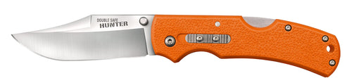 DOUBLE SAFE HUNTER Cold Steel (ORANGE) / 8-3/8" OVERALL / 3.5" BLADE / 3MM THICK / 4-7/8" LONG GFN HANDLE / 8CR13MOV STAINLESS STEEL/AMBI BELT CLIP/BLISTER PACKED