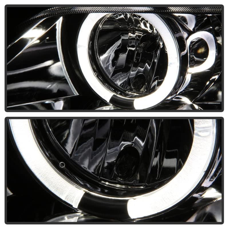 LED Halo Spyder Auto Projector Headlights Chrome/Clear 5009098