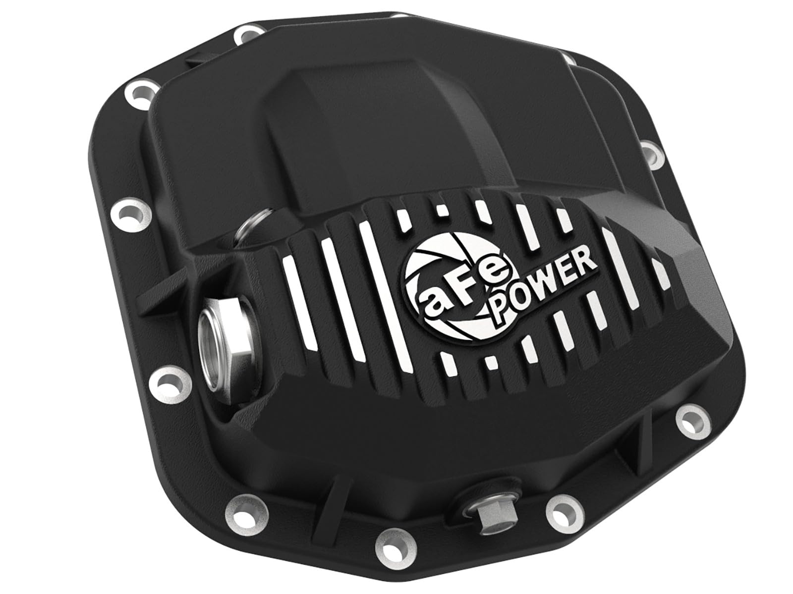aFe POWER Front Differential Cover Pro Series Black w/Machined Fins - #46-71030B - Jeep Wrangler (JL) 18-23/ Gladiator (JT) 20-23 (Dana M210)