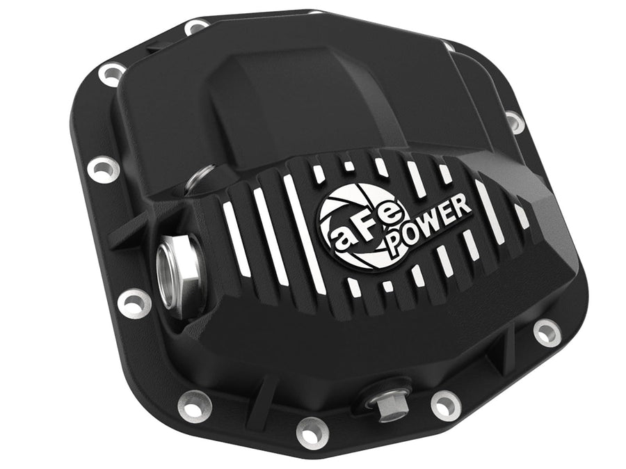 aFe POWER Front Differential Cover Pro Series Black w/Machined Fins - #46-71030B - Jeep Wrangler (JL) 18-23/ Gladiator (JT) 20-23 (Dana M210)