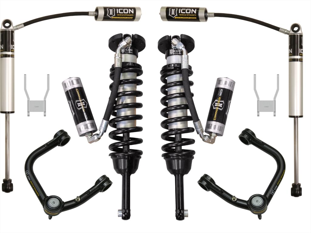 Stage 4 Suspension System, ICON 0-3" Lift, Tubular UCA, Compatible with 2005-11 Toyotaa Hilux, K53139T