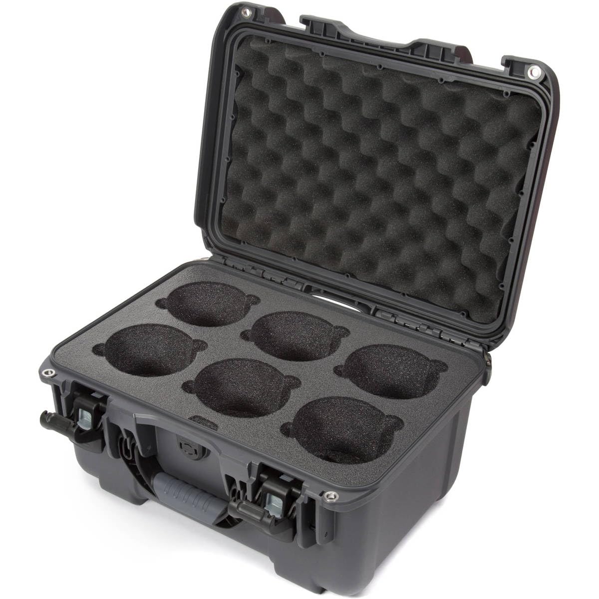 Waterproof Nanuk 918 Hard Case with Custom Foam Insert for 6 Lenses - Graphite