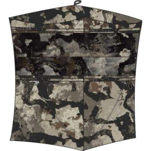 Muddy Infinity Camo Shadow Mesh Windows Water Resistant Black Backed Heavy-Duty 600 Denier Fabric Ground Blind, 2-Person