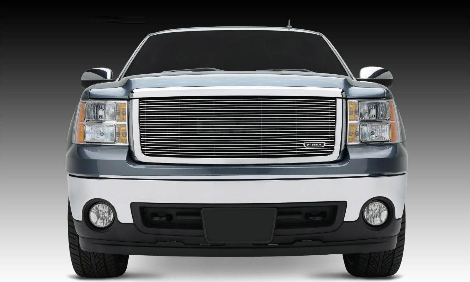 2007-2013 Sierra 1500 T-Rex Grilles All Terrain Billet Grille, Polished, 1 Pc, Insert - PN #20204