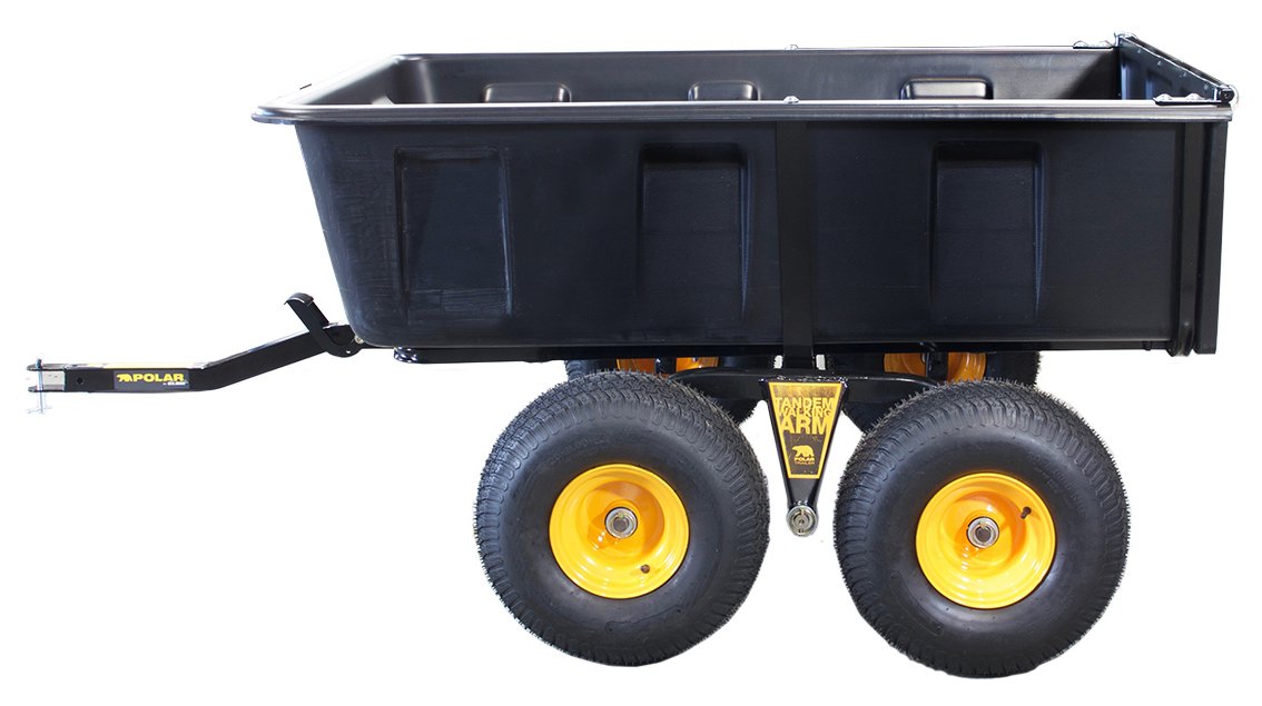 Polar Trailer HD Max TA #10813 – 93" x 55" x 39" Tandem Axle Heavy-Duty Utility Trailer – 1,800 lb Capacity, Rustproof Poly Tub, All-Steel Frame, Smooth Hauling on Rough Terrain