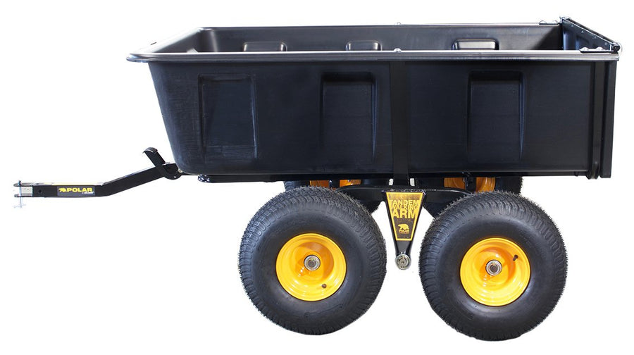 Polar Trailer HD Max TA #10813 – 93" x 55" x 39" Tandem Axle Heavy-Duty Utility Trailer – 1,800 lb Capacity, Rustproof Poly Tub, All-Steel Frame, Smooth Hauling on Rough Terrain
