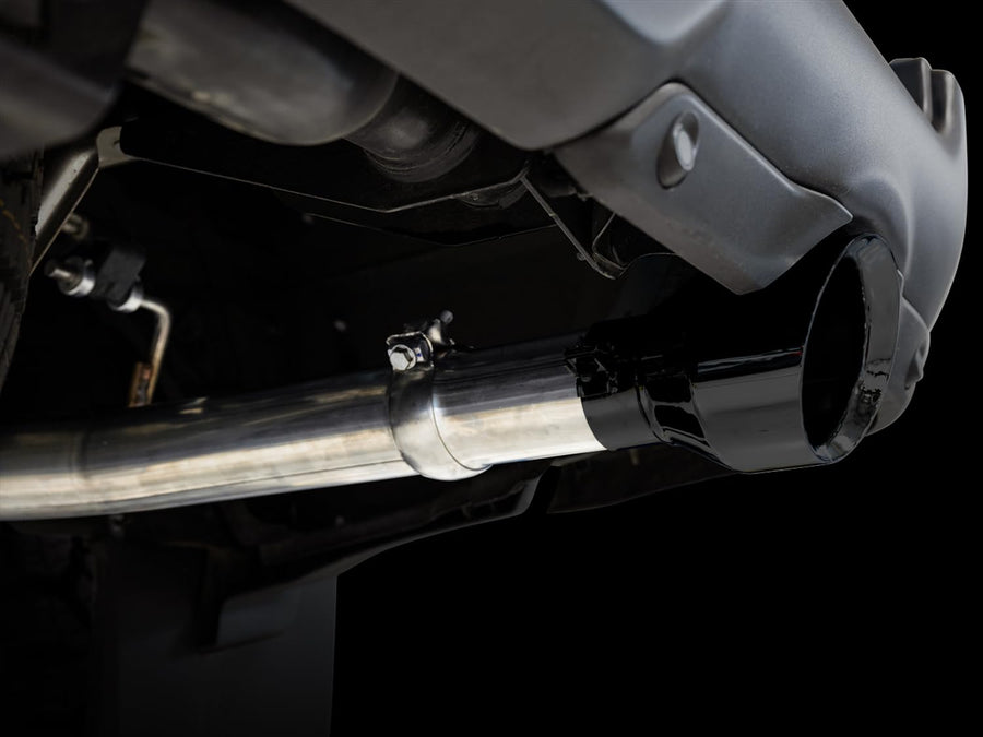19-21 RAM 1500 AWE Tuning 5.7L (w/Cutouts) 0FG Dual Rear Exit Cat-Back Exhaust - Diamond Black Tips - 3015-33006