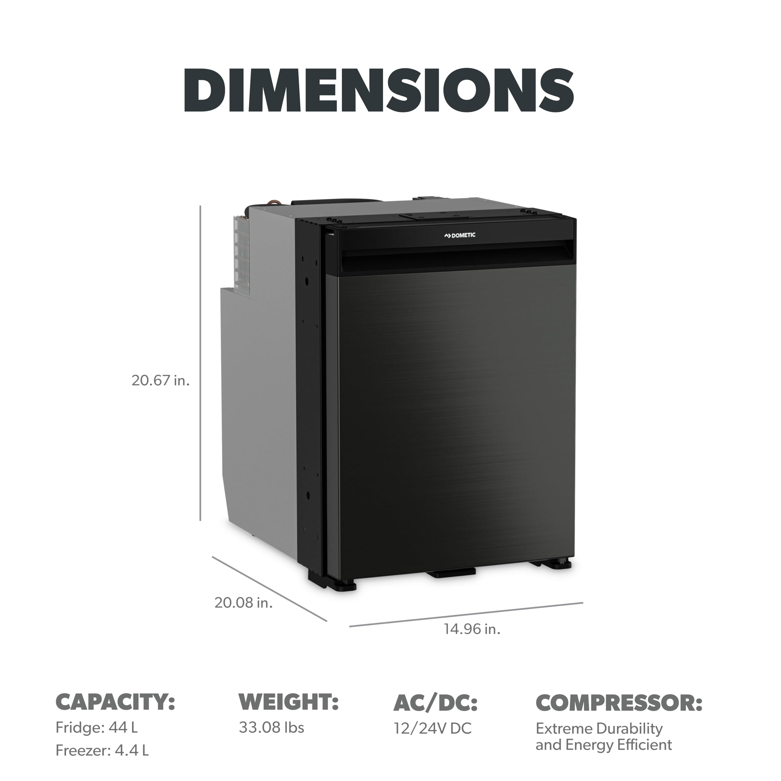Compressor Refrigerator Dometic NRX 50C | 44 L | Dark Silver Front | Easy To Use Control Panel