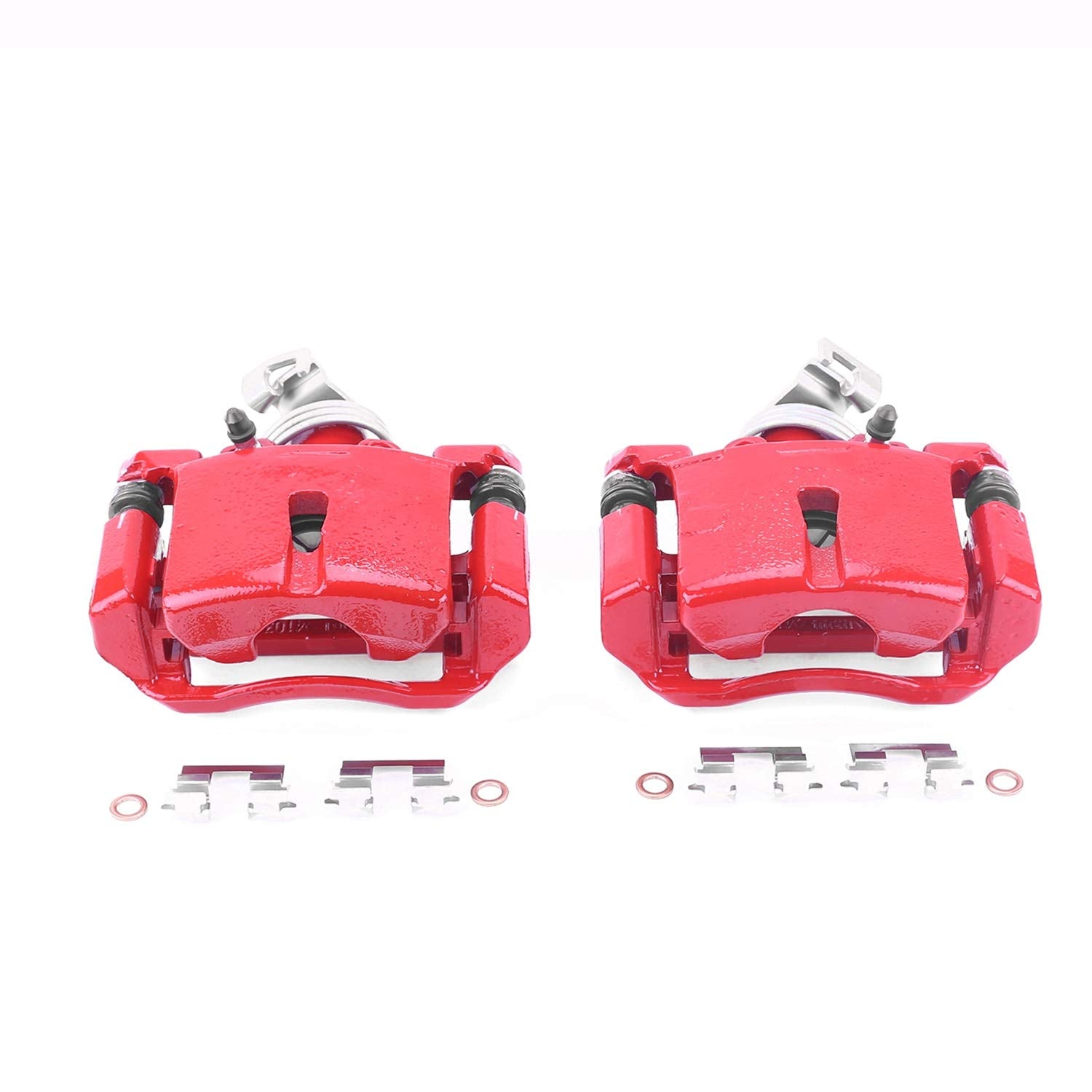 Power Stop S4944 Rear Pair of High-Temp Red Powder Coated Calipers