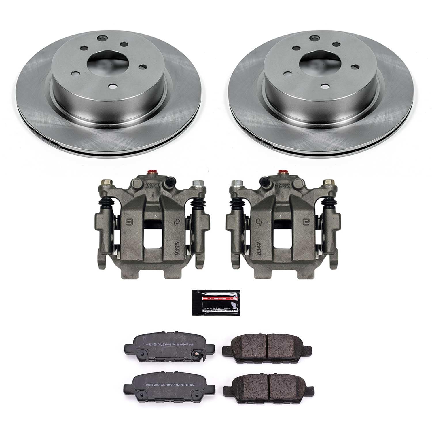 Rear Power Stop KCOE8062A Stock Replacement Brake Kit with OE Calipers For Nissan Maxima 2016-2020 [Model Specific]