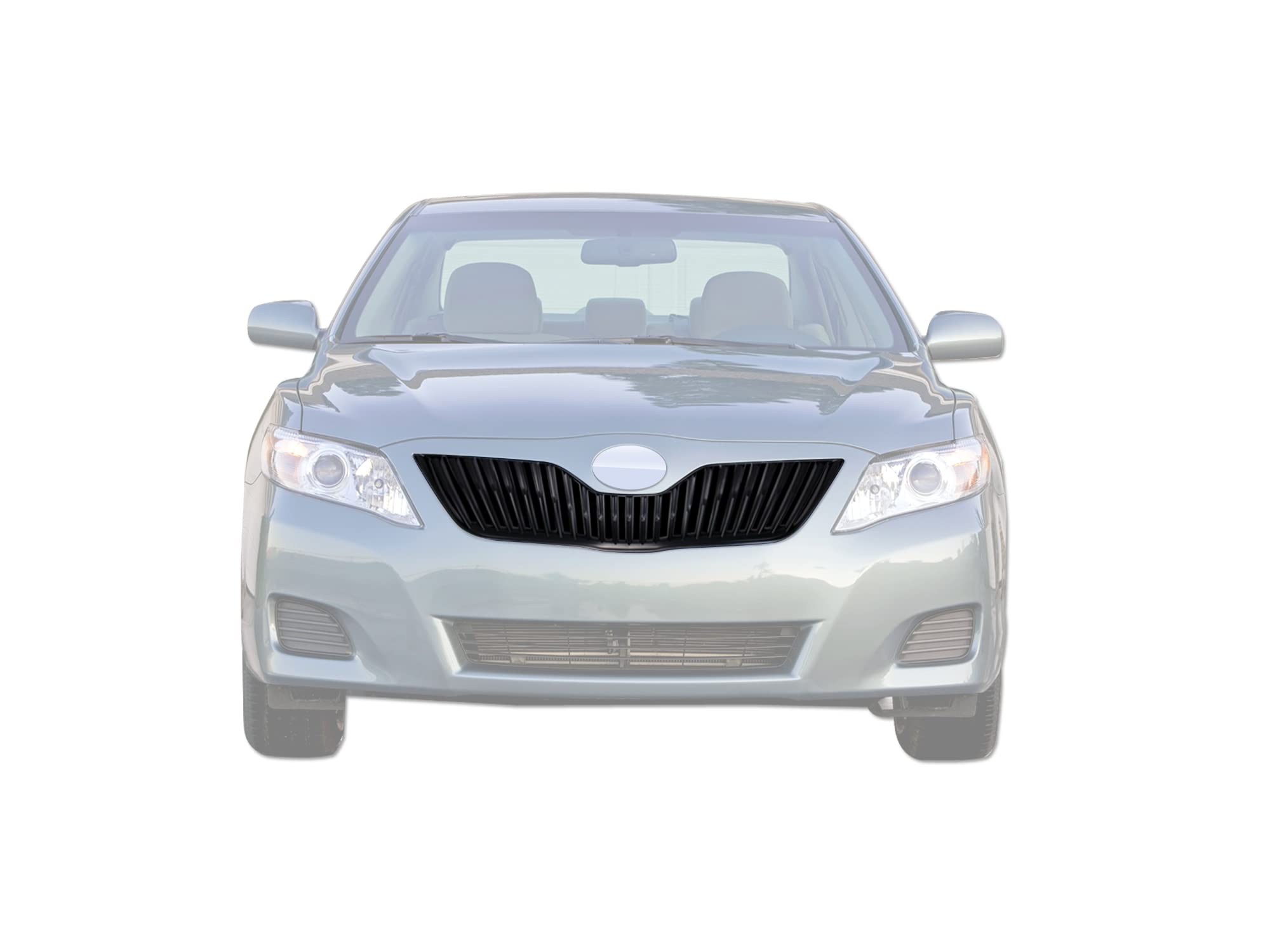 Vertical Grille Armordillo USA Fits 2010-2011 Toyota Camry-Gloss Black