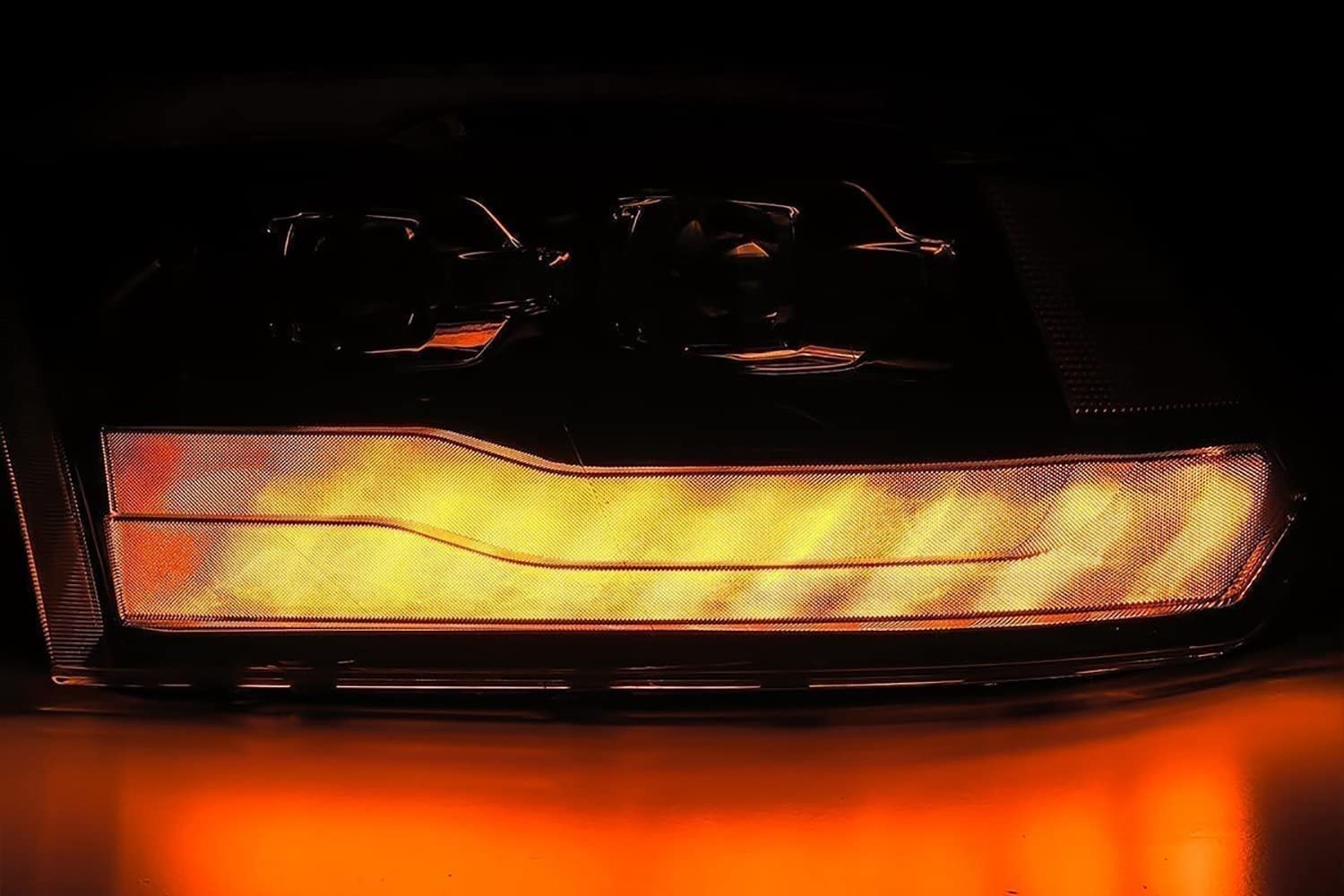 09-18 Dodge Ram 1500 AlphaRex (880542) PRO-Series Projector Headlights Plank Style Alpha Blk w/Seq Signal/DRL