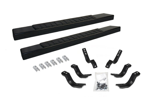 6" Go Rhino OE Xtreme II Sidesteps & Brackets | Galvanized Steel, Textured Black | 6862409952T | Fits 2009-2014 Dodge RAM 1500 Standard Cab; 2010-2024 Ram 2500/3500 Standard Cab
