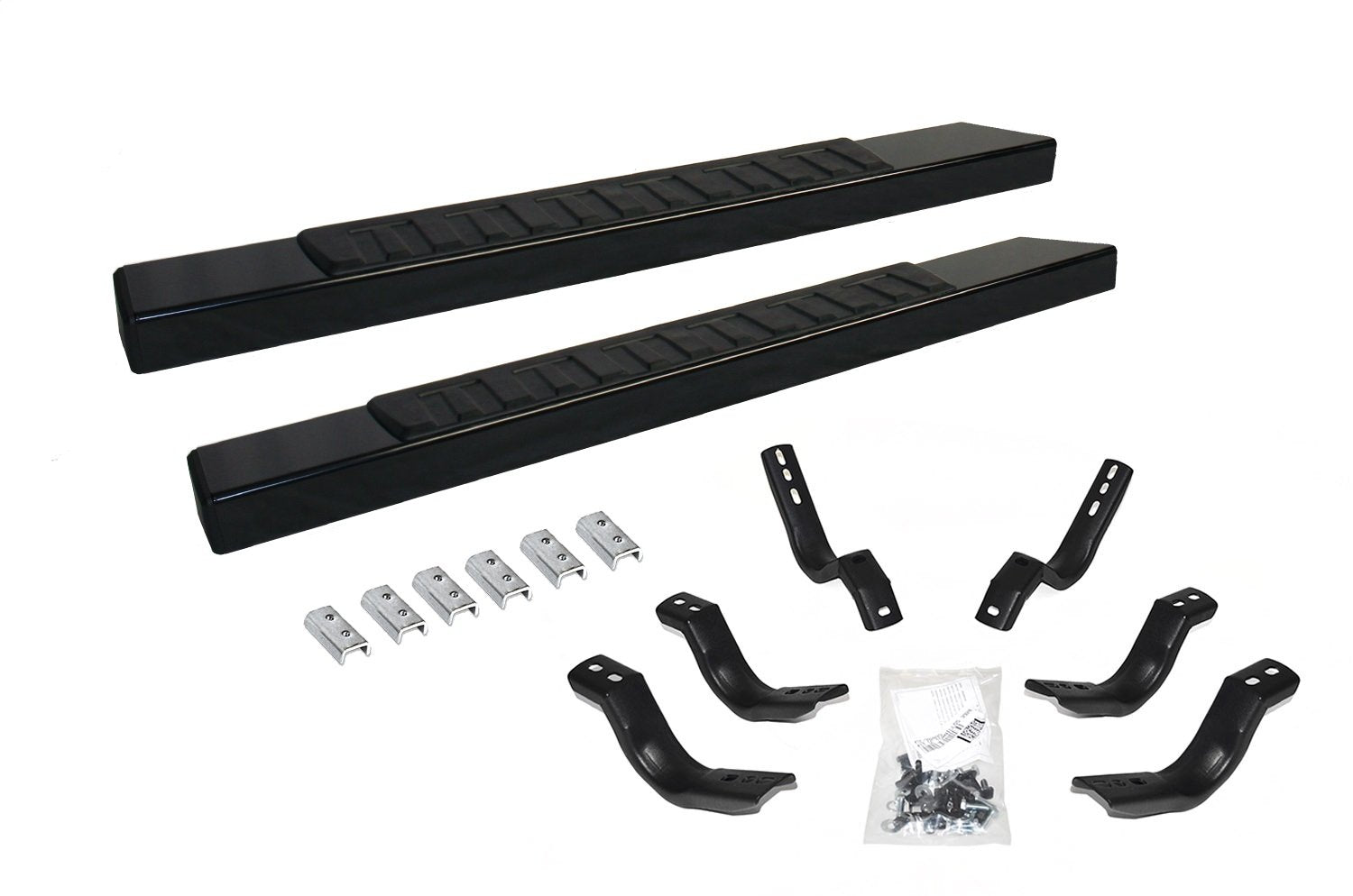 Go Rhino 6" Sidesteps & OE Xtreme II Brackets | Galvanized Steel, Textured Black | 6862415680T | Fits 2015-2024 Ford F-150 Super Cab Pickup; 2017-2020 Ford F-150 Raptor Super Cab Pickup