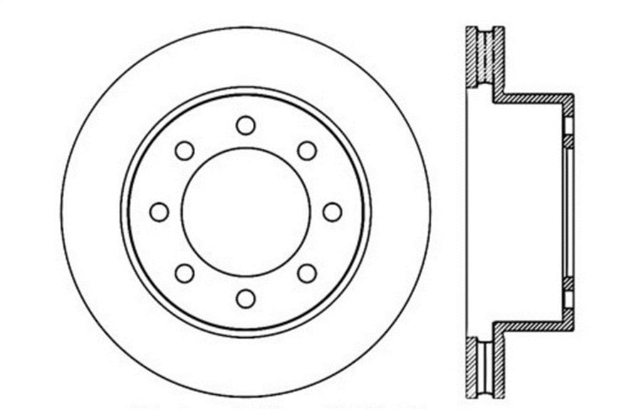 Sport StopTech Cross Drilled Brake Rotor; Front Left 128.67061L