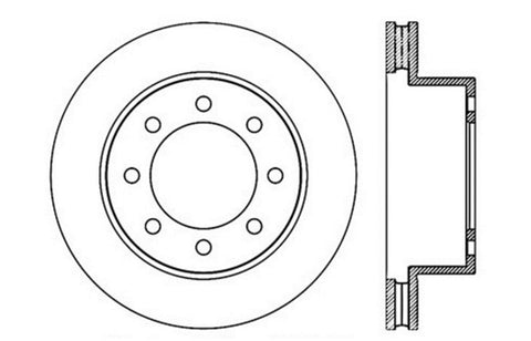 Sport StopTech Cross Drilled Brake Rotor; Front Right 128.67061R