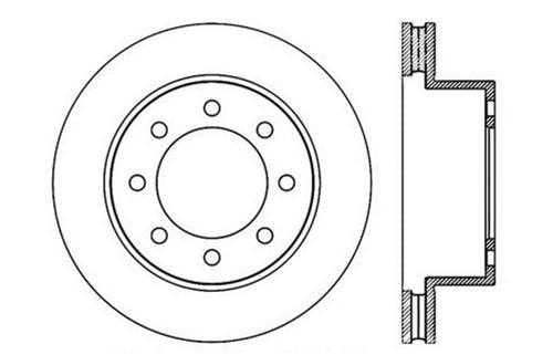Sport StopTech Cross Drilled Brake Rotor; Front Right 128.67061R
