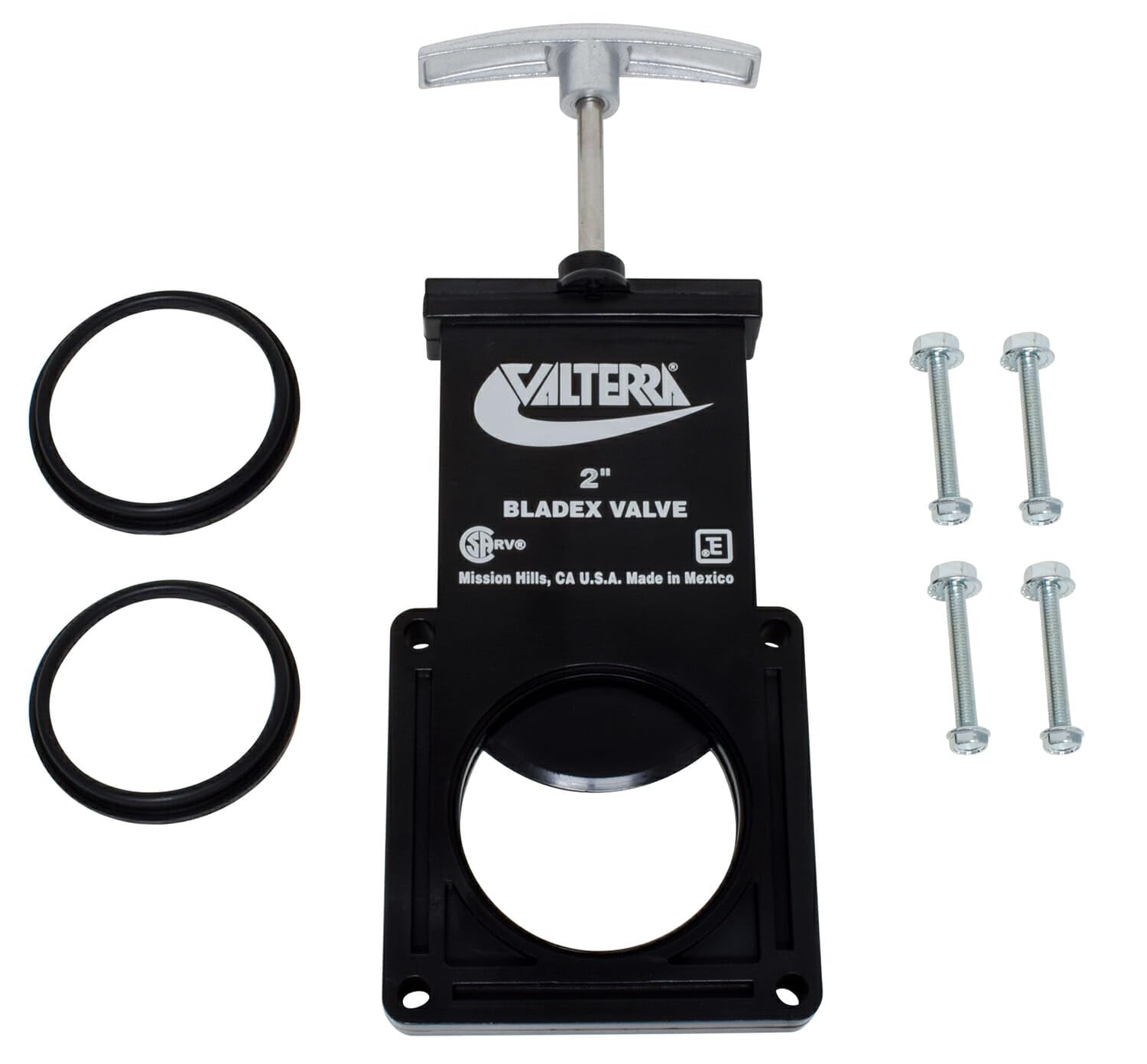 Bladex Valterra T1002VPM 2" Waste Valve Body with Metal Handle, Black