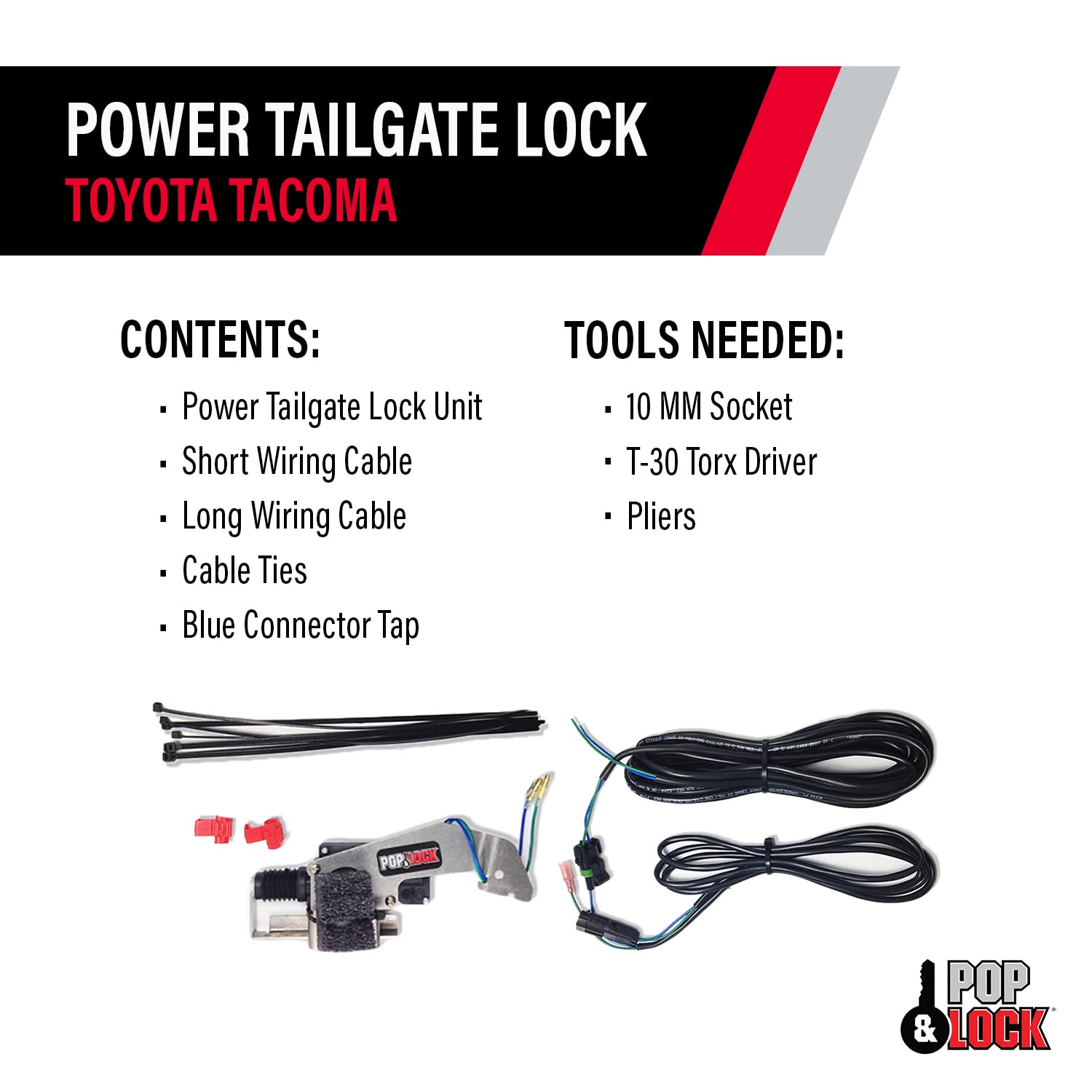 Power Tailgate Lock – Pop & Lock for Toyota Tacoma, Fits Models 2005 to 2015 (PL8521)