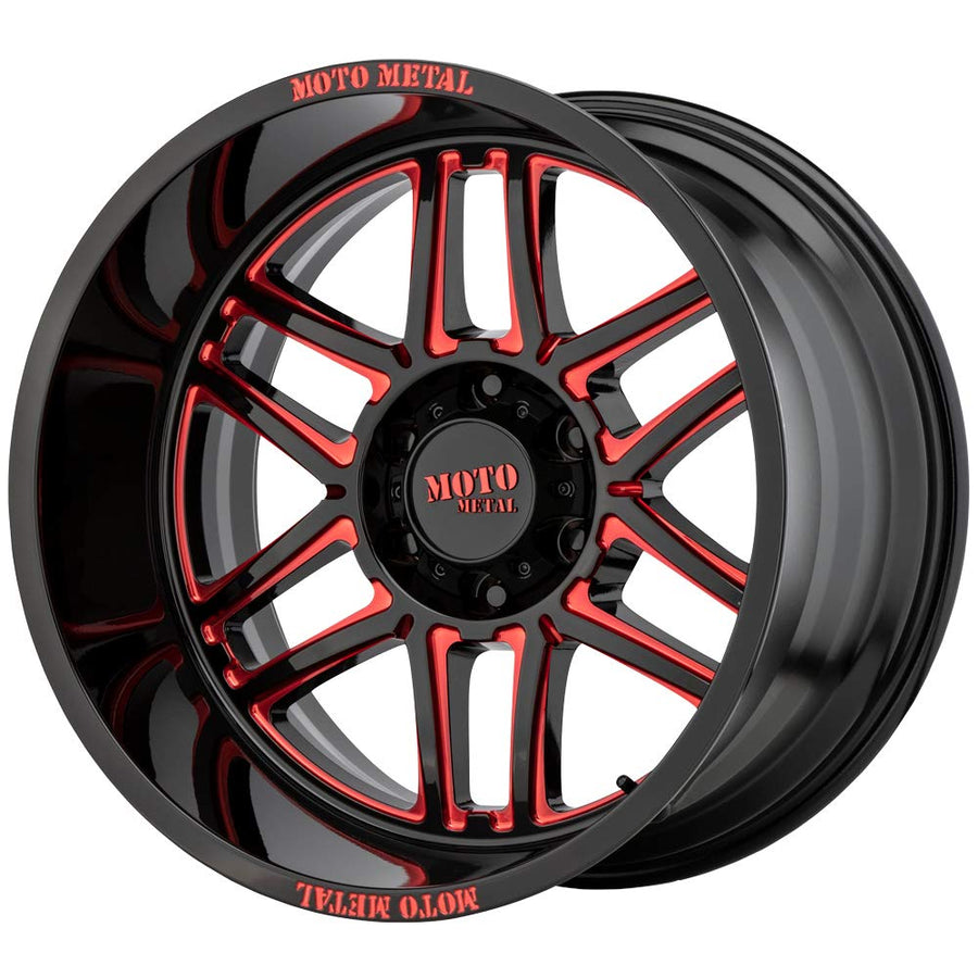 Moto Metal MO992 Gloss Black Milled FOLSOM with RED Tint Wheel Aluminum (20 x 10. inches /5 x 127 mm, -18 mm Offset)