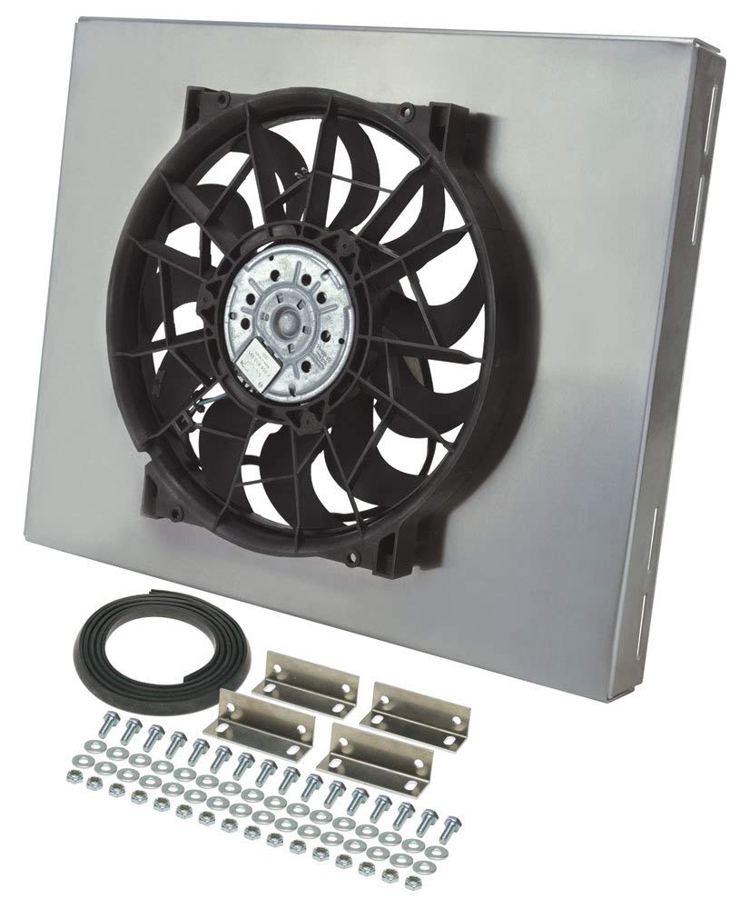 High Output Derale Performance 16820 Gray/Black Radiator Fan