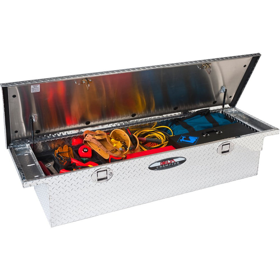 Crescent Gear-Lock™ JOBOX Black Aluminum Low-Profile Single Lid Fullsize Crossover Truck Box - 1-351002