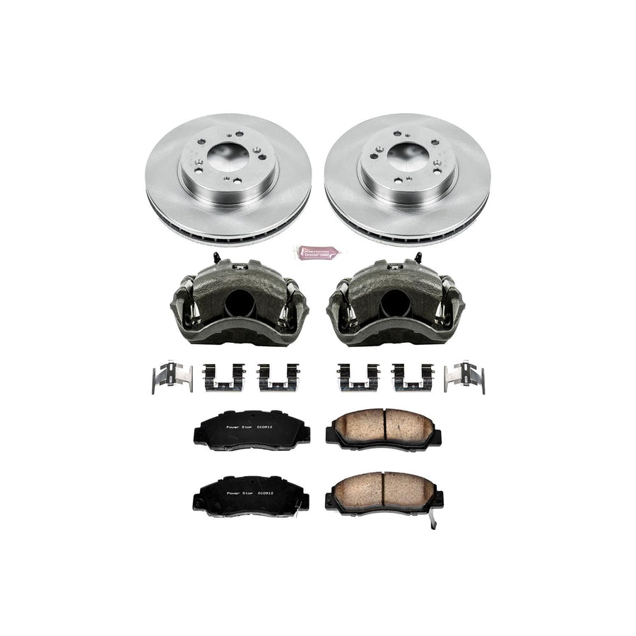 Power Stop KCOE704 1-Click Autospecialty OE Replacement Brake Kit with Calipers For Acura Integra, Honda CR-V, Honda Odyssey, Honda Prelude, Isuzu Oasis [Model Specific]