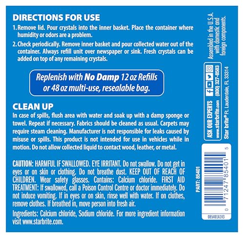 No Damp Star brite Dehumidifier 36 oz Bucket