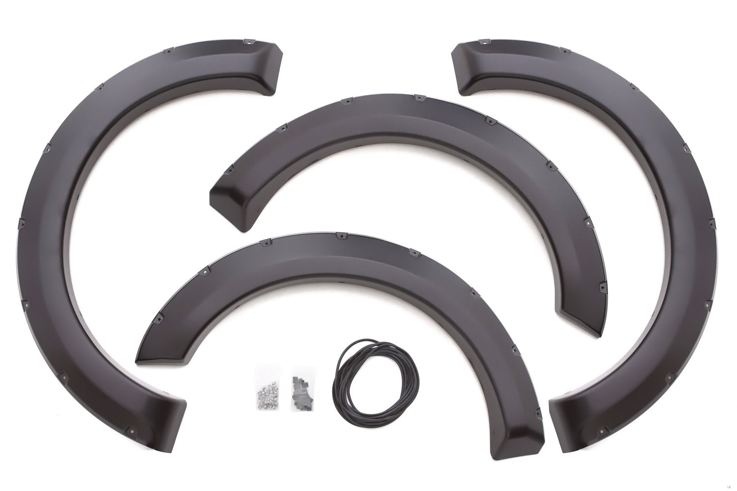 Lund Elite Series RX310S Black Rivet Style Standard Front and Rear Fender Flare - 4 Piece