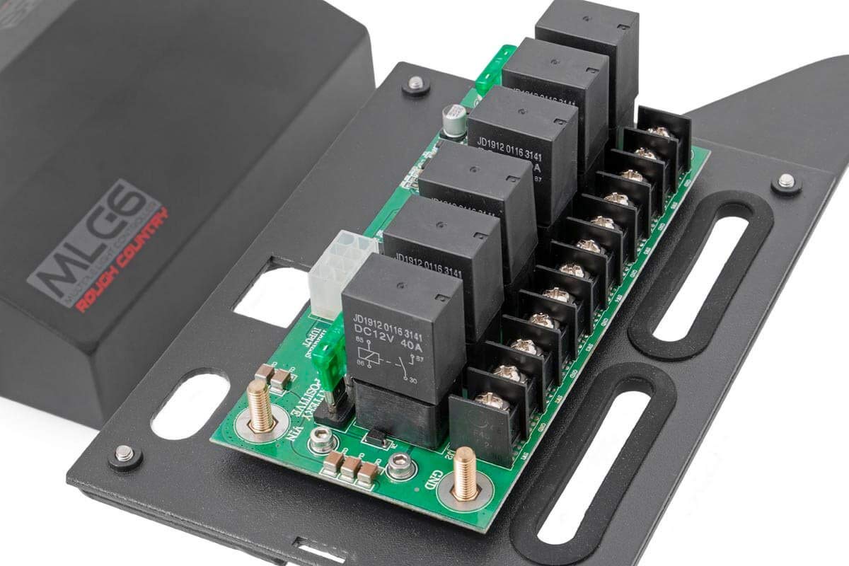 6 Button Rough Country Multiple Light Controller for 97-06 Jeep TJ/LJ - 70956 , Black