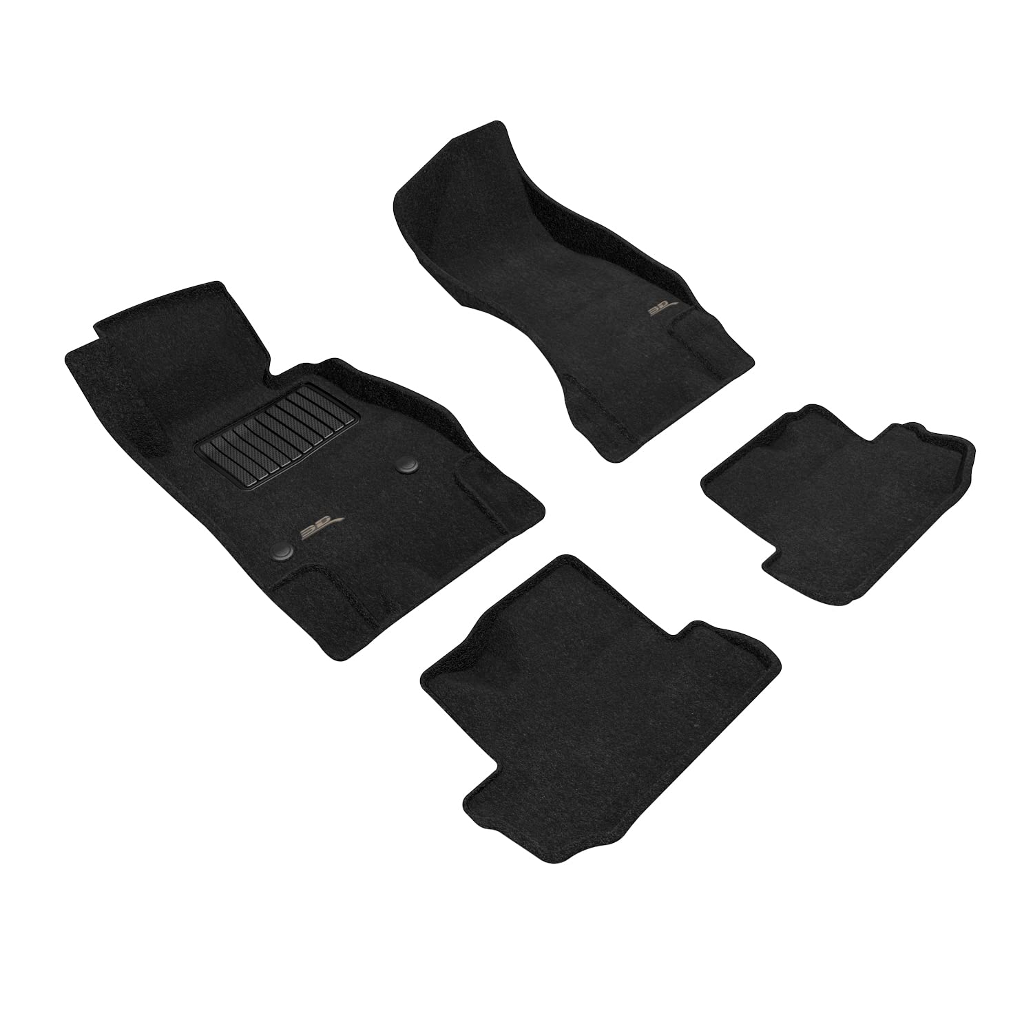 Custom Fit 3D MAXpider Elegant Floor Mat (Black) for Chevrolet Camaro 2016-2022 - Complete Set