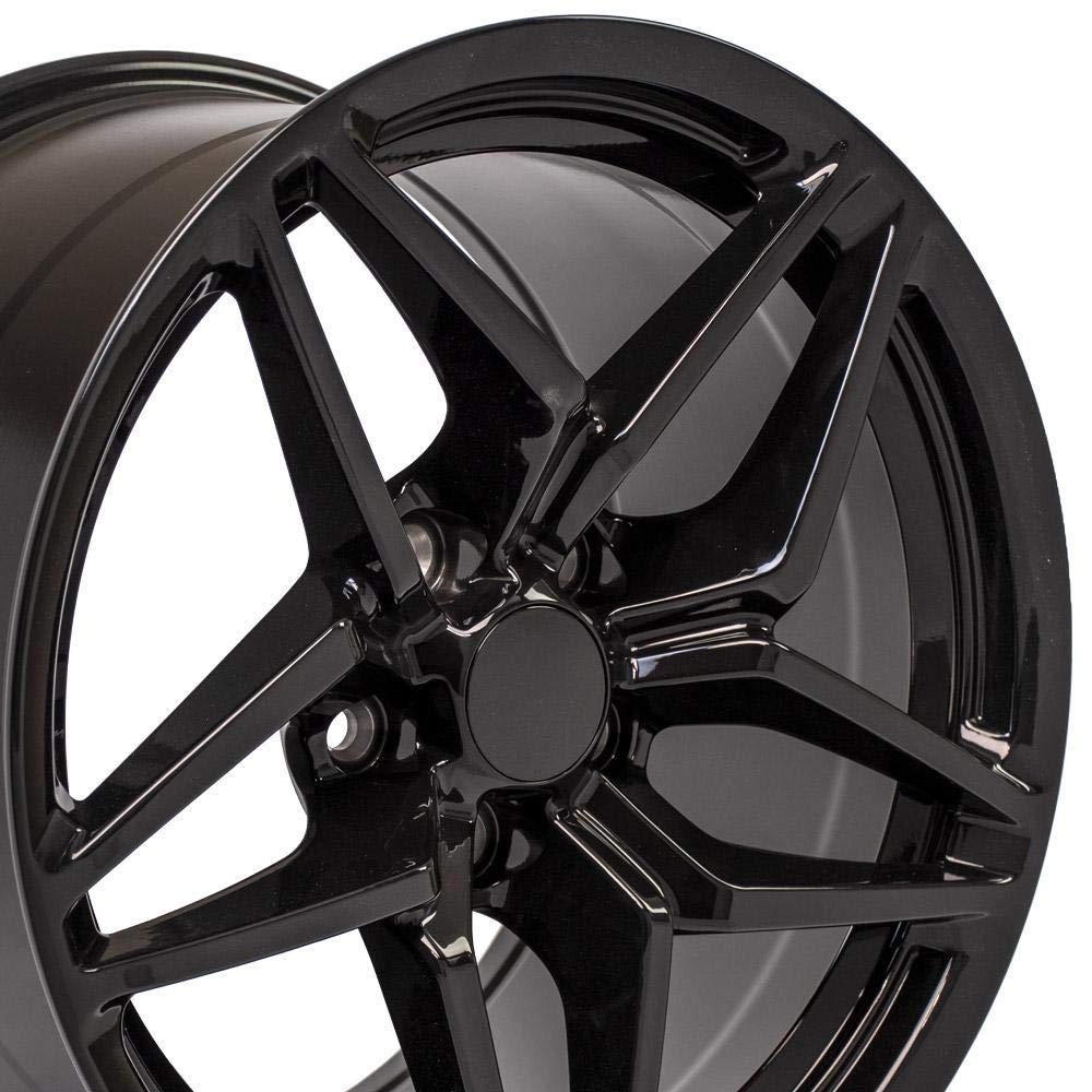 CV31 OE Wheels 18 Inch Rim Fits Corvette C7 ZR1 Style 5x120.65 18x10.5 Gloss Black - Hollander 5928 (1)