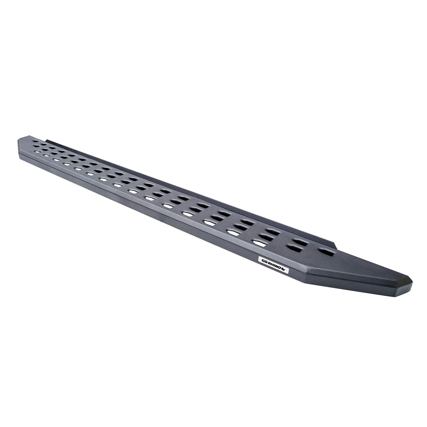 RB20 Running Boards & Brackets Go Rhino | Galvanized Steel, Textured Black | 69441687PC | Fits 2007-2021 Toyota Tundra Crew Max Pickup