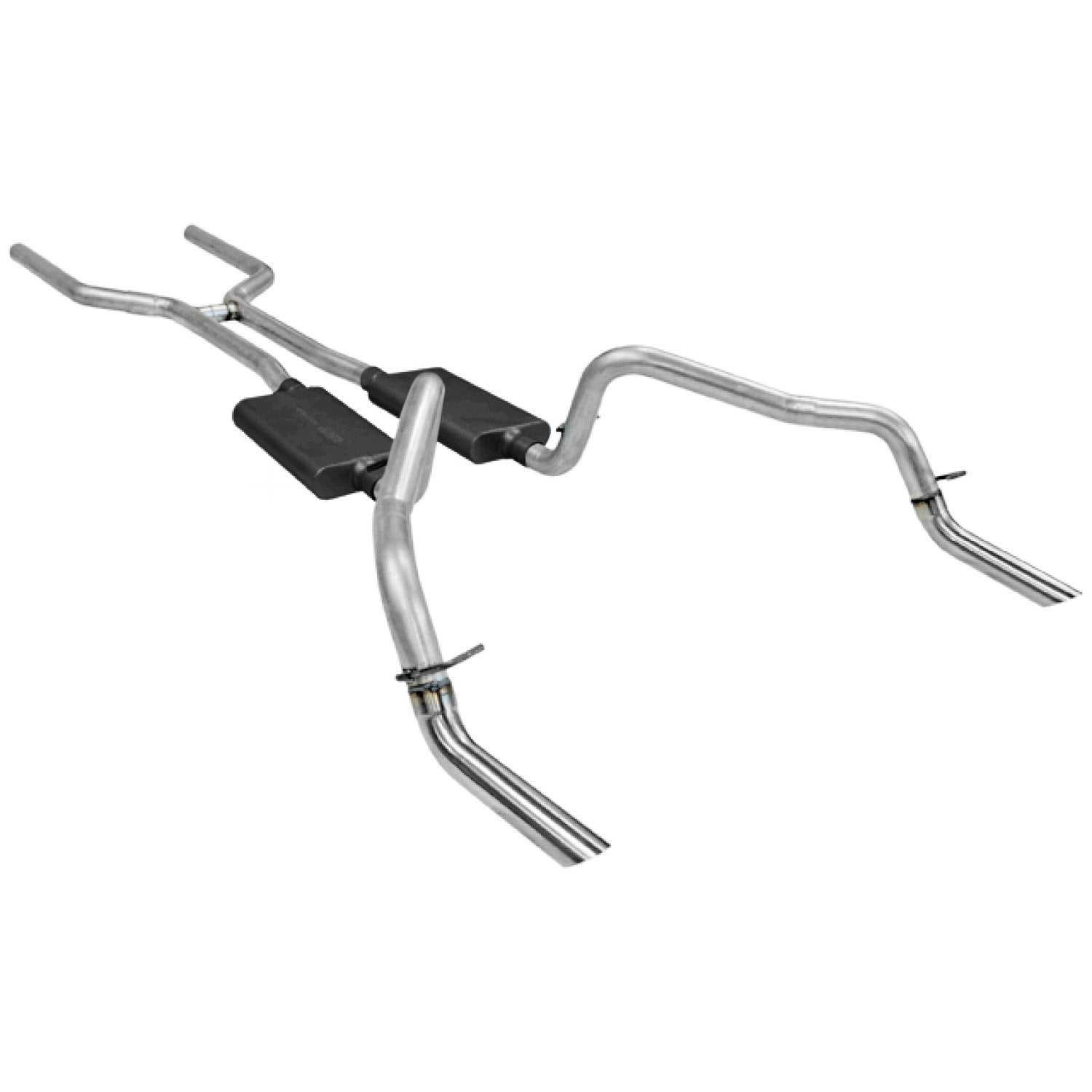 Flowmaster American Thunder 17149 Crossmember-Back 2.5 Inch Aluminized Steel Exhaust Kit Compatible with 1970-1974 Chevy Camaro and Pontiac Firebird with V8 engine