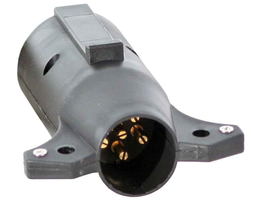 Buyers Products 6-Way Round to 7-Way Flat Trailer Connector Adapter, Truck Side Connector Adapter, RV Flat to 6 Round, Truck & Trailer Accessories