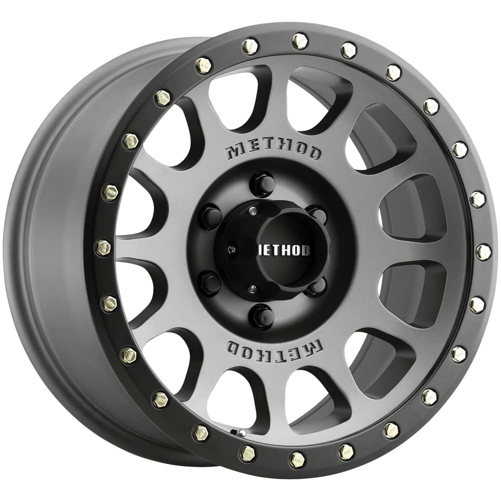 305 NV Method Race Wheels Titanium Wheel Matte Black Lip (17 x 8.5 inches /6 x 5 mm, 25 mm Offset)