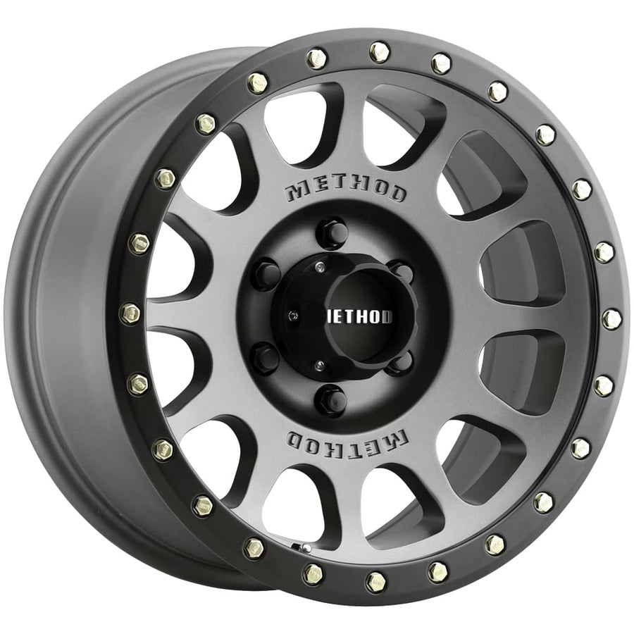 MR305 NV Method Race Wheels, 17x8.5, 0mm Offset, 6x5.5, 108mm Centerbore, Titanium - Matte Black Lip, MR30578560800