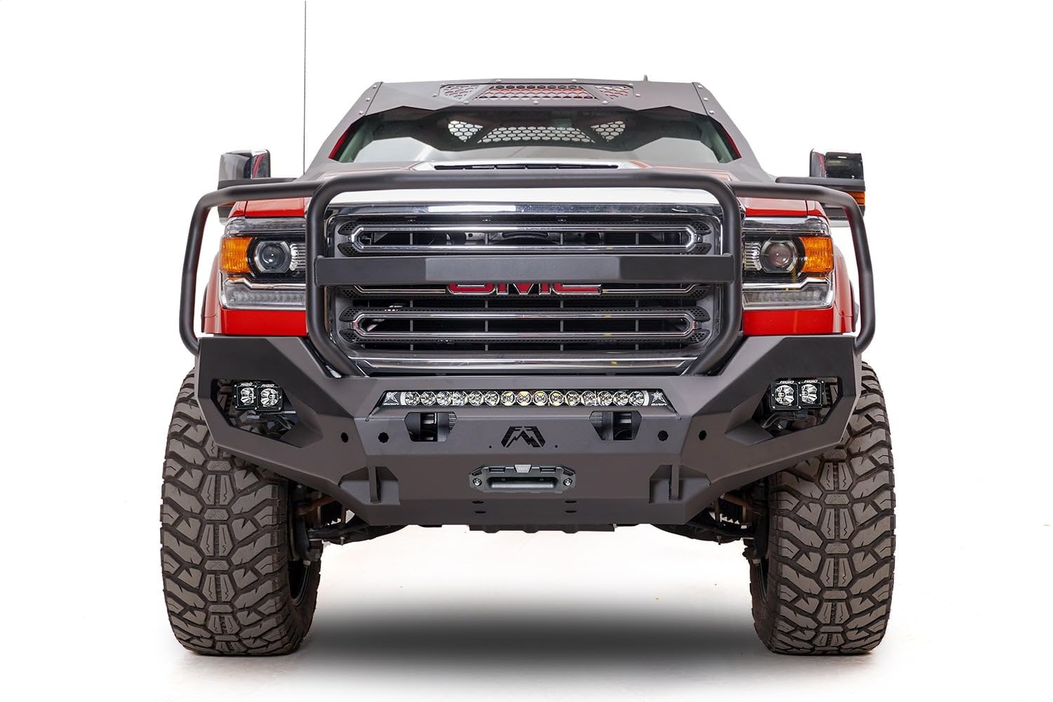 Fab Fours 15-18 Matrix Front Bumper with Full Grill Guard Sierra 2500 or 3500 Hd (GM15-X2850-1)