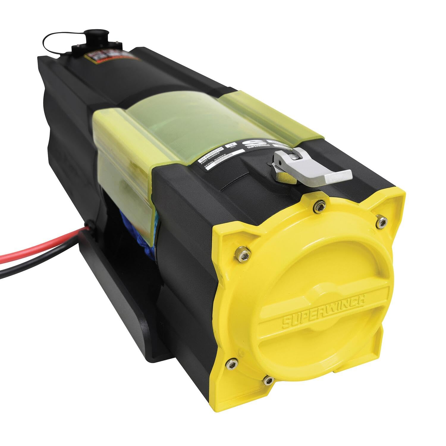 S7500SR Superwinch 1475201 Trailer Winch 7500lb (3402kg) Single Line Pull with Roller Fairlead 5/16" x 55' Synthetic Rope 30.5ft Corded Handheld Remote