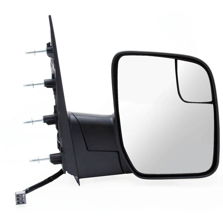 Fit System Mirror Passenger Side for Ford Econoline, Sail Type, Textured Black, w/Blind spot, Foldaway, Power