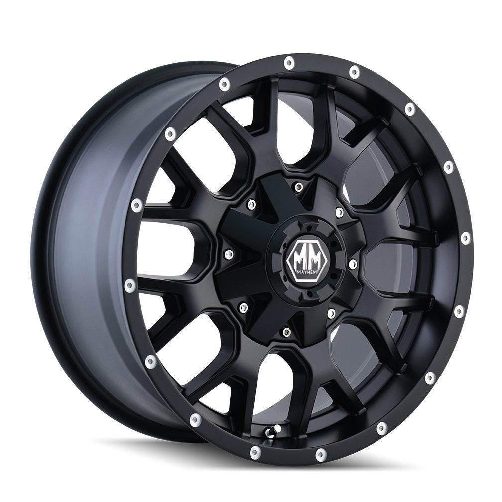 Warrior Mayhem 8015 Wheel with Matte Black Finish (18x9"/12x139.7mm)