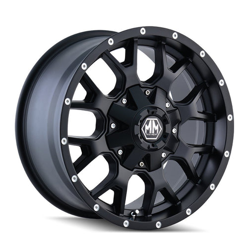 Warrior Mayhem 8015 Wheel with Matte Black Finish (18x9"/12x139.7mm)