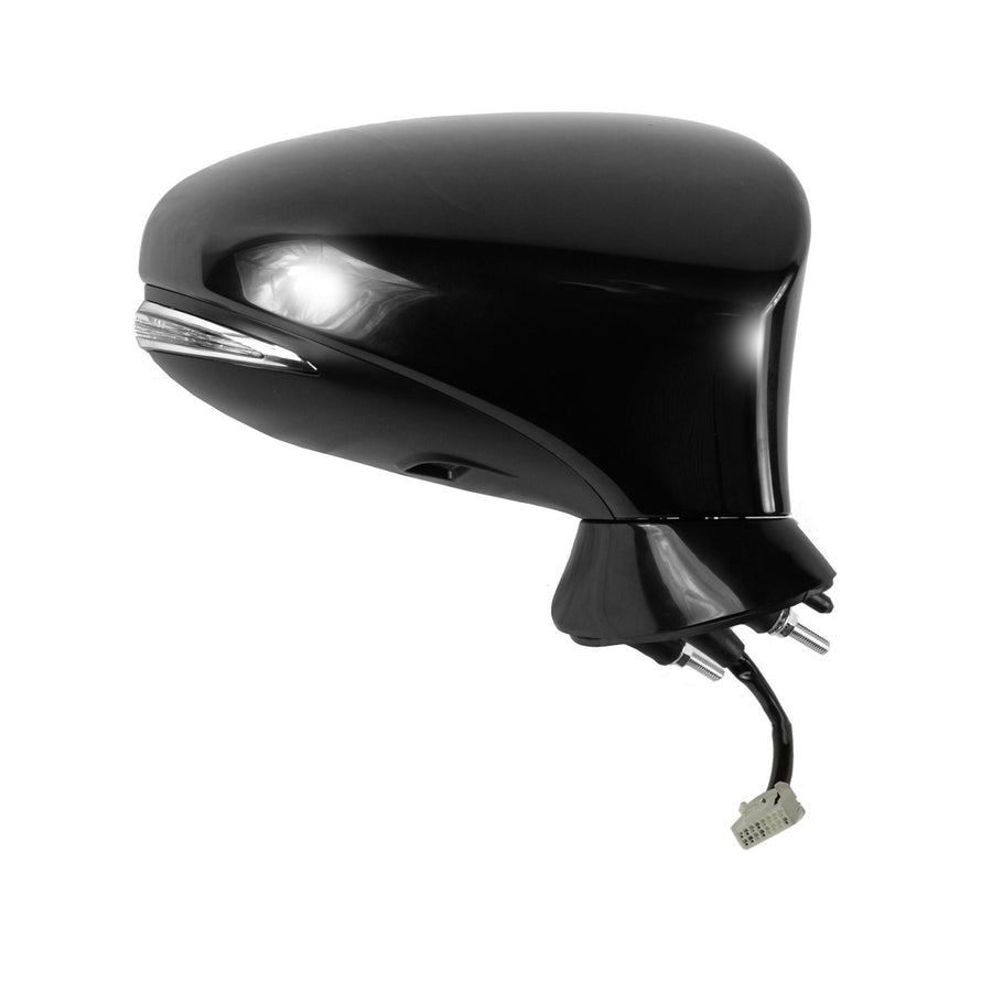 Fit System - 70711T Mirror Passenger Side for Lexus IS250 Sedan, IS200t/ IS300 Sedan, IS350 Sedan, Black w/PTM Cover, w/Turn Signal, Puddle lamp, Foldaway, w/o auto dimming, Heated Power