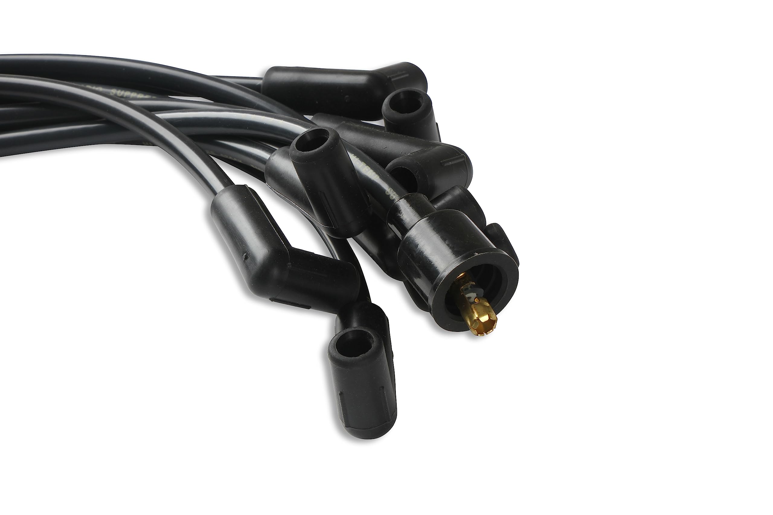 Spark Plug Wire Set- ACCEL 4041K - 8mm Black Wire with Black 90 Degree Boots