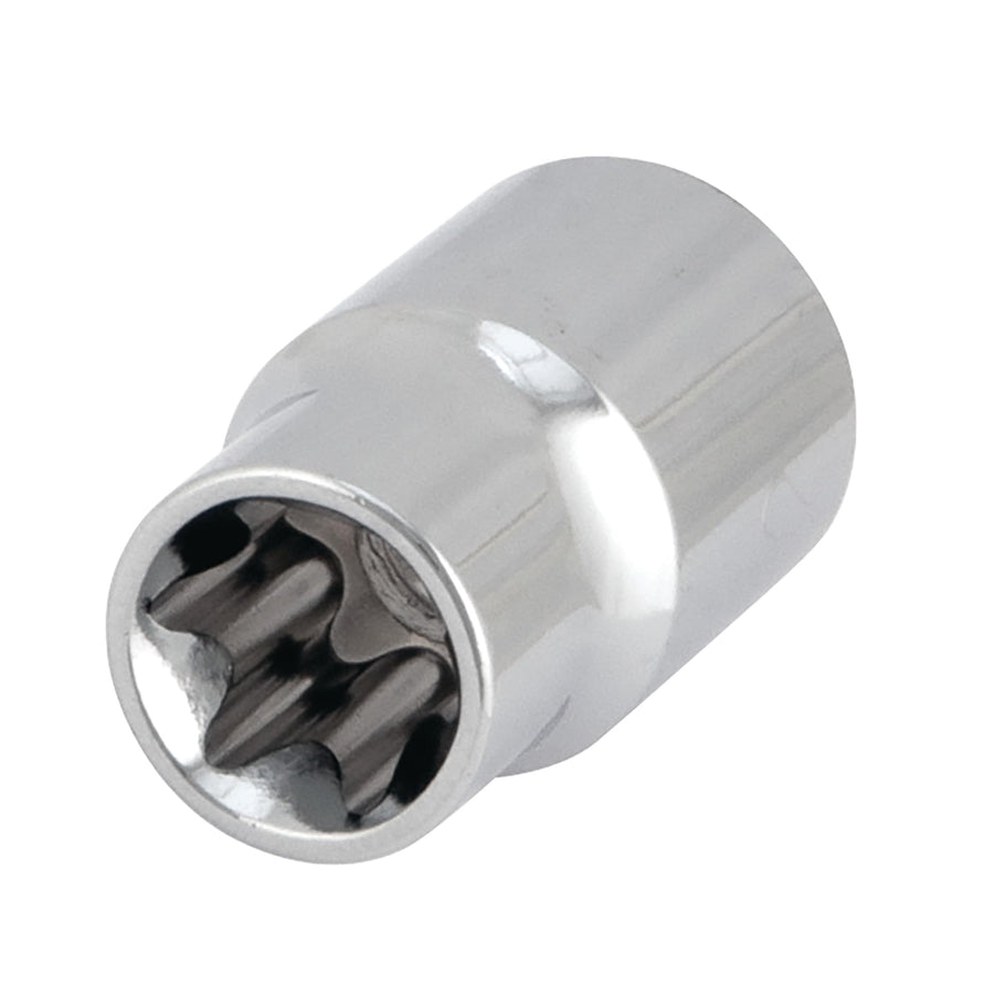 W81012 Performance Tool 3/8-Inch Drive E-12 External Torx Socket, Heat Treated Alloy Steel with Polish Chrome Plated Finish