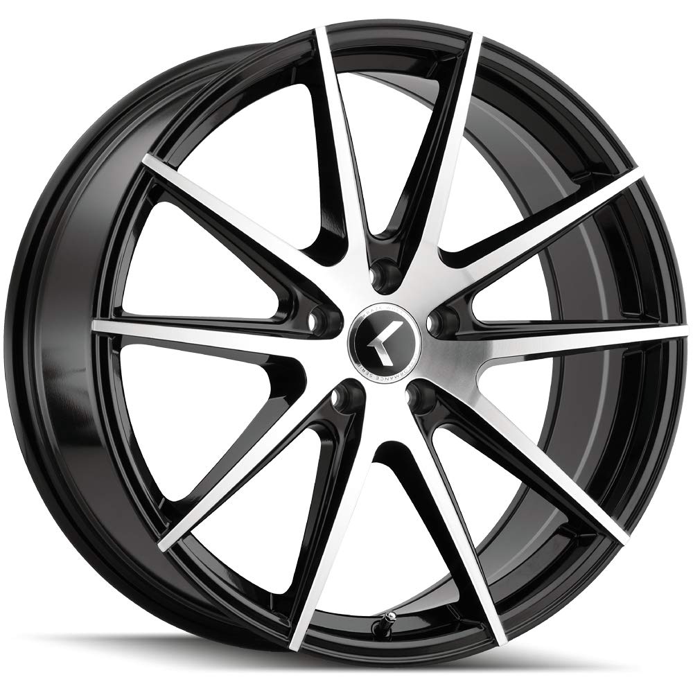 Black/Machined Face KRAZE TURISMO Wheel with Aluminum (20 x 8.5 inches /5 x 5 mm, 38 mm Offset)