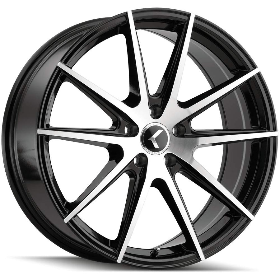Black/Machined Face Kraze Wheels TURISMO Wheel with Aluminum (18 x 8. inches /5 x 5 mm, 40 mm Offset)